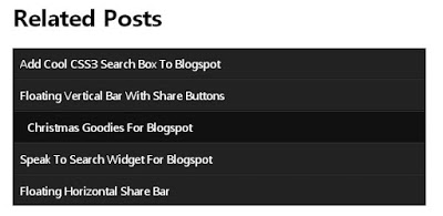 Simple And Stylish "Related Posts" Text Widget For Blogspot