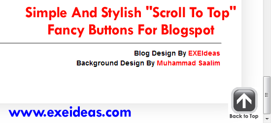 Simple And Stylish "Scroll To Top" Fancy Buttons For Blogspot
