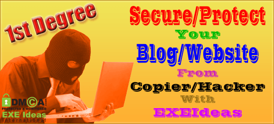 Secure/Protect Your Blog/Website From 1st Degree Copier