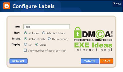 How To Add Official Tags Cloud In Blogspot Using Labels Gadget?