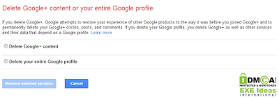 How To Delete Google Plus or Google+ Account Without Deleting Gmail Account?