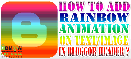 How To Add Rainbow Animation Into Header Logo Or Text?
