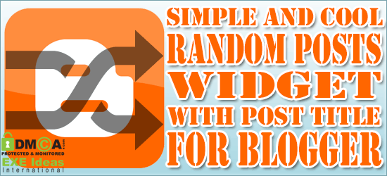 Simple Random Posts Widget With Post Title For Blogger