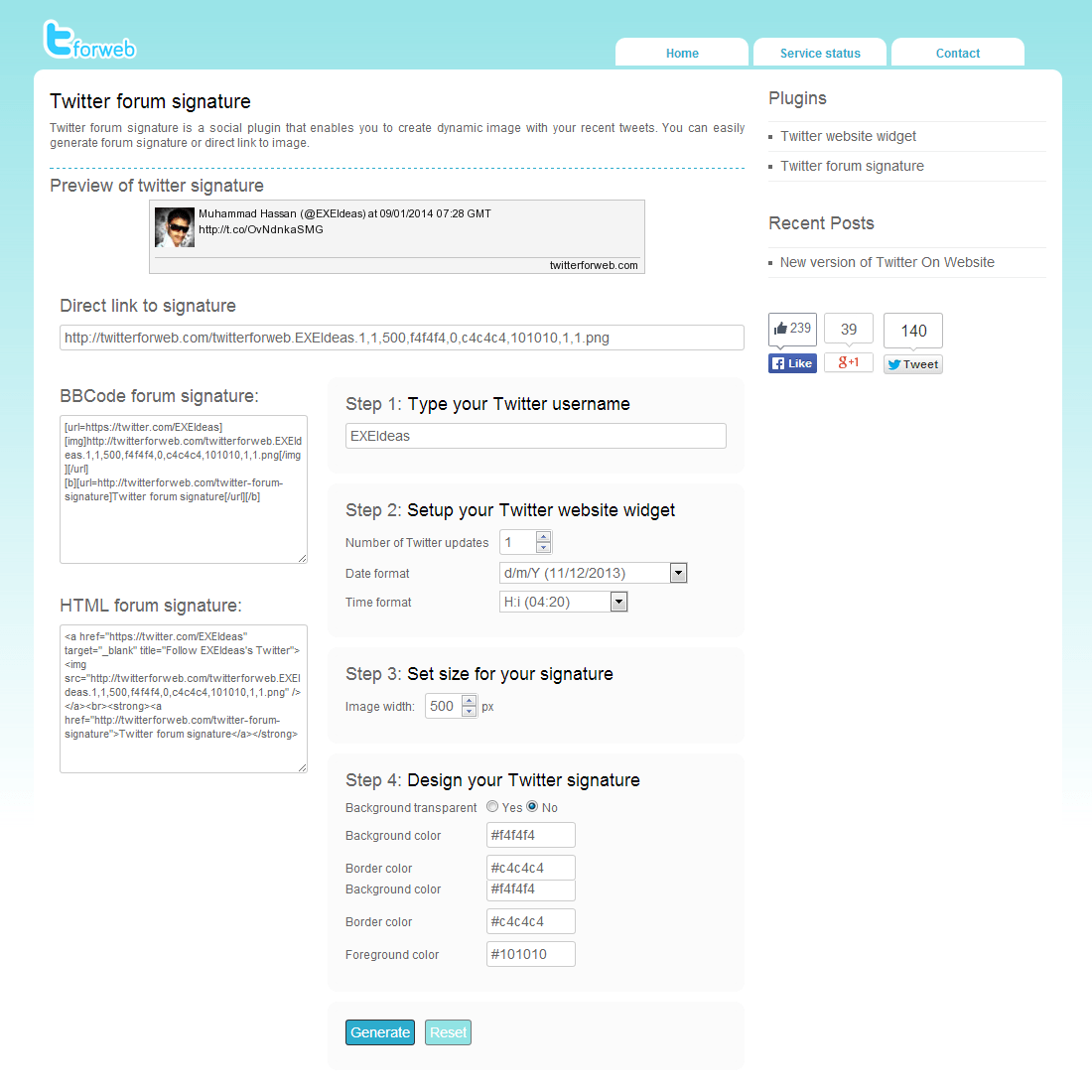 How To Add Your Latest Tweets In Forum Signature Automatically?