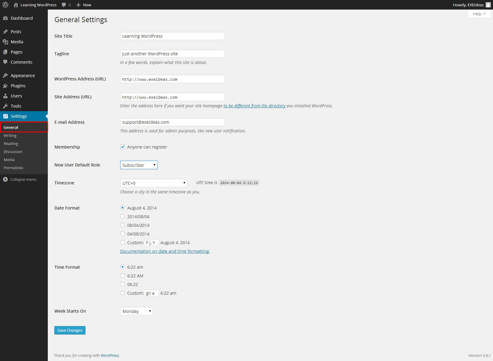 WordPress-Recommended-General-Settings