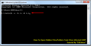 How To Open Hidden Files/Folders From Virus Infected USB? - EXEIdeas ...