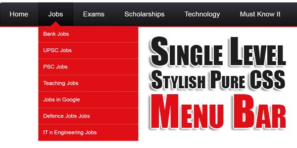 Single-Level-Stylish-Pure-CSS-Menu-Bar