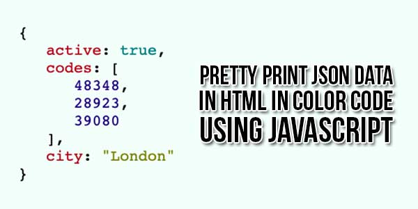 Print JSON In In Color Code Using JavaScript - EXEIdeas – Let's Your Rock