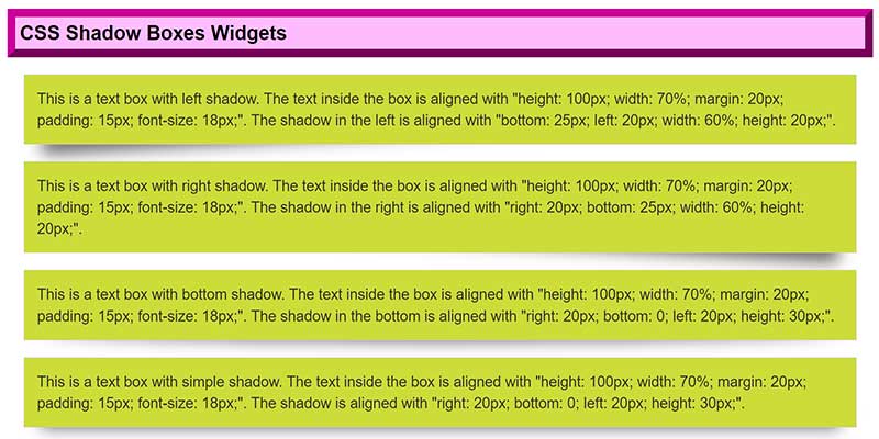 Stylish-CSS-Shadow-Boxes-Widgets-Using-Pure-CSS3-Examples