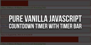 Pure-Vanilla-JavaScript-CountDown-Timer-With-Timer-Bar
