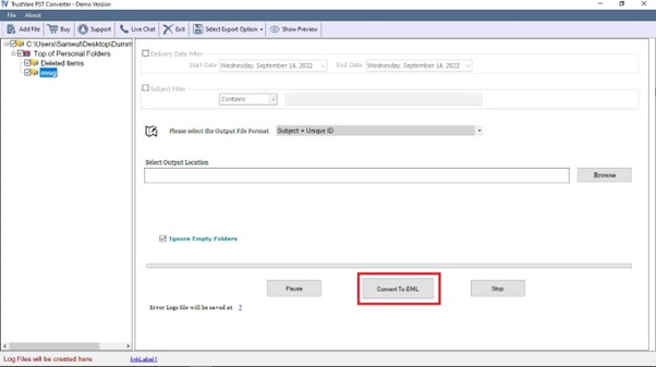 TrustVare PST Converter Guide By EXEIDeas - 5
